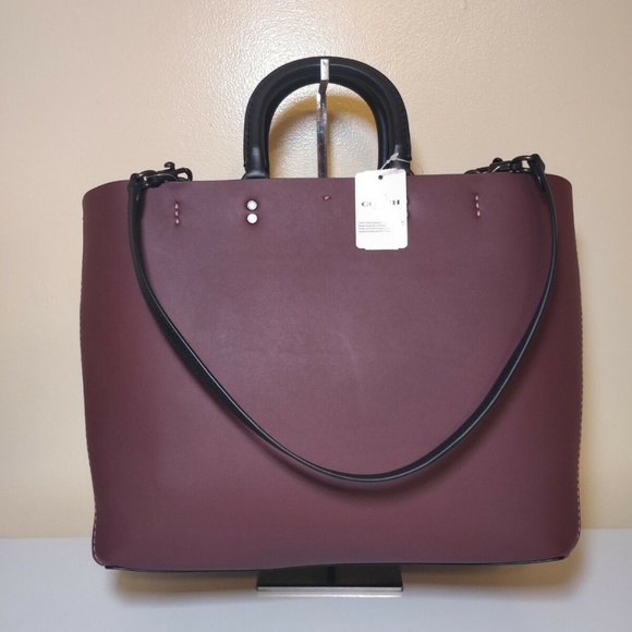 Sold -- Coach 1941 Rogue Tote 26886 Bordeaux - Picture 5 of 8